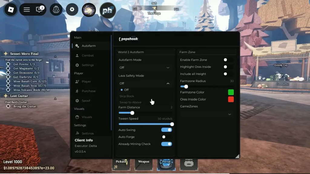 the forge Script Keyless
