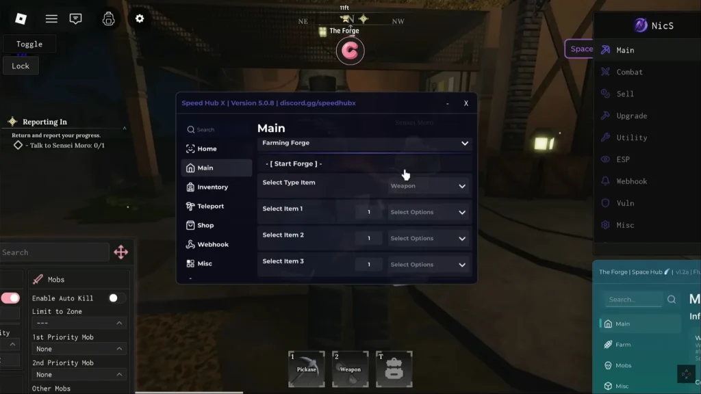 the forge Speed Hub X Script